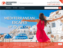 Tablet Screenshot of encounterstravel.com